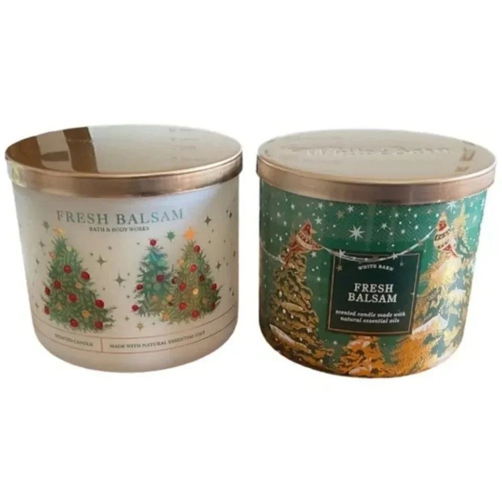 🆕 2 Fresh Balsam 3 Wick Candles